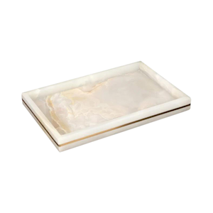 Marble Tray A, 30(L) x 20(W) cm, White Gold, Each