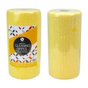 Maxvalu Delux Cleaning Wipes 50 x 30cm, Yellow, 85 Sheets/Roll, Loose Roll Roll