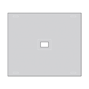 Multigate Epidural Drape with Adhesive Rectangular Aperture & Adhesive Corner Tabs, Clear, PE, 140cm x 120cm, Sterile, 110 Pieces/Carton