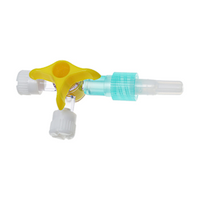 Multigate Stopcock 3-Way Lipid Resistant, Single Use, Sterile, Yellow, 50 Pieces/Box Box