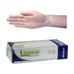 Out of Date BIG DISCOUNT Universal Vinyl Exam Gloves Low powder HACCP Recycl 6.5g Large Clear 100/Box As NEW Condition Whilst Stock Last