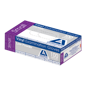 Livingstone Vinyl Examination Gloves, Recyclable, 5.5g, Low Powder, Small, Clear, 100/Box, 1,000/Carton Carton