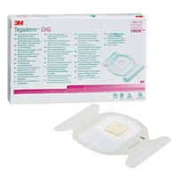 3M Tegaderm CHG Chlorhexidine Gluconate I.V. Securement Dressing, 7x8.5 cm, 1660R, Antimicrobial, Transparent, Oval, Sterile, 25 Pcs/Box