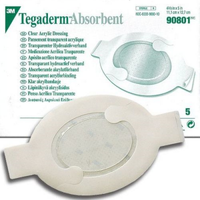 Out of Date, 3M Tegaderm Transparent Acrylic Dressing, Absorbent, Medium Oval, 11.1 x 12.7cm, 5/Box, Price Discounted, While Stocks last Box