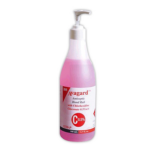 3M Avagard Antiseptic Hand Rub with Chlorhexidine Gluconate 0.5 Percent, 500ml, with Pump, Health Professional Use Only, Each Each