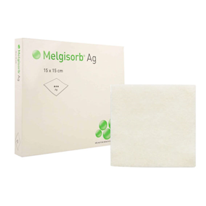 Melgisorb Alginate Absorbent Ag, 15 x 15cm, 10 Pieces/Box Box