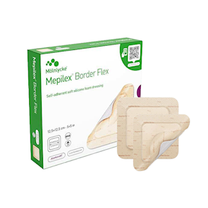 Mepilex Border Flex Foam Dressing 12.5 x 12.5cm, 10 Pieces/Box Box