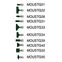 H&G Green Mounted Stones, No 34, 12/Box