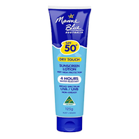 Marine Blue Sunscreen Lotion, SPF 50+ Dry Touch, 125mL, 4-Hour Water Resistant, UVA/UVB Protection, Quick-Absorbing, Non-Greasy, Each Each