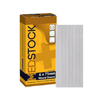 Medstock Wound Closure Strip, 6 x 75mm, Non-Woven, 50 Pieces/Box Box
