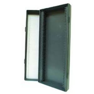 Livingstone Microslide Recyclable Plastic Case Holds 100 Slides, 200L x 160W x 35Hmm, Hinged, Grey, Acrylonitrile Butadiene Styrene, Each Each