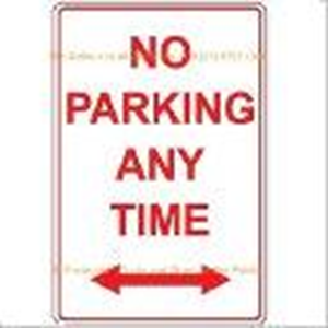 METAL SIGNAGE, NO PARKING, 300MM X 450MM, EA Each