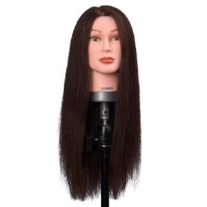 SUNDRIES MANNEQUIN HEAD - SHARON - EXTRA LONG BROWN HAIR BROWN Each