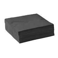 Biopak Cocktail Napkins, 2-ply, 240 x 240mm, Corner Embossed, Black, 250 Napkins/Sleeves, 2000 Napkins/Carton Box