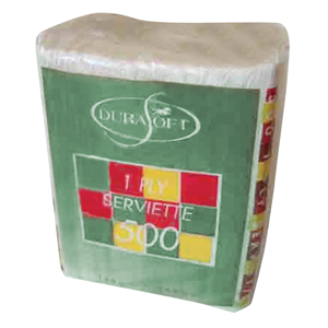 Durasoft Luncheon Serviette Napkins, 1-Ply, 30 x 30cm, White, 500/Pack Pack