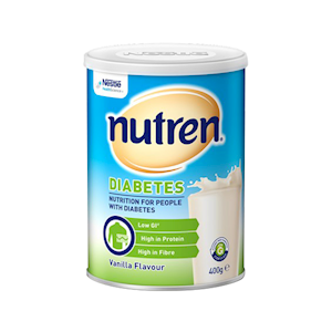 Nutren Hospital Formula Diabetic, Vanilla Flavour, 400g Can, 12 Cans/Carton Carton