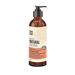 Nelum Body Wash 500ml, Natural Paw Paw & Papain Extract, Argan Oil, Light, Skin-Softening Enzyme Wash, Each