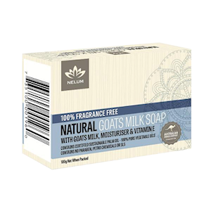 Nelum Soap 100g, Fragrance Free Goat's Milk, Hypoallergenic, Each