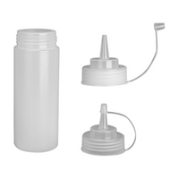 Nisbets Essentials Squeeze Bottle, Clear,12oz/ 340mL, Round, Plastic, Clear, 6 Pieces/Pack Pack
