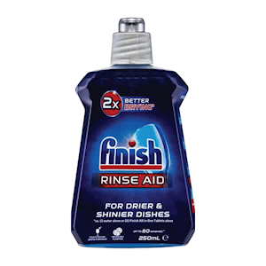 Finish Dishwashing Rinse Aid Liquid, Regular, 250ml Bottle, Each Each