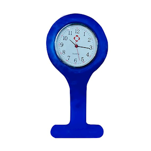 Nurse FOB Brooch Pocket Watch Quartz Movement, Silicone Blue "Battery needs replacing, not included" Each