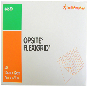 Opsite Flexigrid Waterproof Film Dressing, 10 x 12cm, 50 Pieces/Box Box