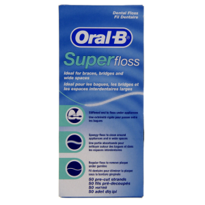 Oral-B Dental Superfloss, 50 Strands/Pack Pack