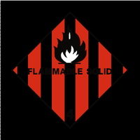 STICKERS, "FLAMMABLE 4", 20X20MM, 250/ROLL Roll