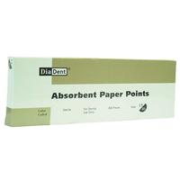 Diadent Absorbent Paper Points, ISO Size No. 10, Biodegradable, Sterile, Purple, 200/Cell Pack Pack