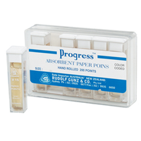 Progress Absorbent Paper Points, ISO Size No. 140, Biodegradable, Sterile, Black, 200/Pack Pack