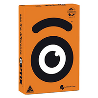 Optix Coloured Copy Papers, A4, 160gsm, Biodegradable, Janz Orange, 200 Sheets/Ream