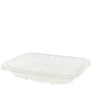 Castaway Polyethylene Terephthalate (PET) Trays, 7 x 5 Inches (18 x 13 x 3.4cm), Food Grade, Recyclable, Clear, 600/Carton Carton