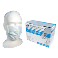 Livingstone Premium Face Mask, Level 1 Barrier, Tie Back for Tighter Fit, Non-Therapeutic Use, 3-Ply, Light Blue, No Fibreglass, 50/Box Box