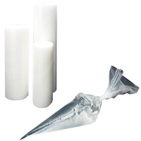 Livingstone Pastry Piping Bags, Disposable, 460mm, 18 inches, Clear, 100/Roll Roll