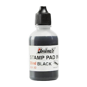 Deskmate Stamp Pad Refill Ink 30ml - Black Each (Refill ink for item PPAD4INKED) Each