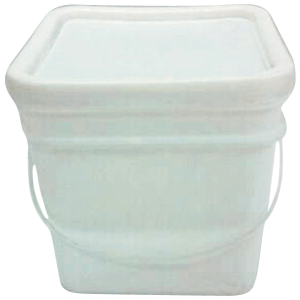 Recyclable Plastic Container Square with Lid, 15 Liter Each Each