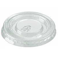Livingstone Portion Cup Lids, Fits 1oz Cups, 45mm, PET, Clear, 100 Pieces/Sleeve, 50 Sleeves/Carton, 5000/Carton Carton