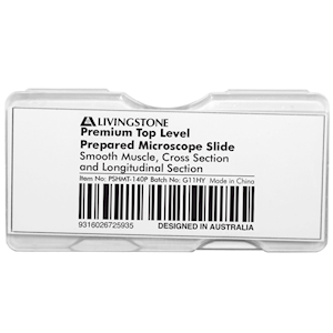 Livingstone Premium Top Level Prepared Slide, Smooth Muscle, Cross Section and Longitudinal Section, Each Each