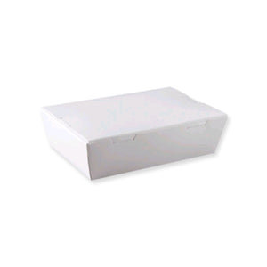 Packware Takeout Lunch Box, 150(L) x 100(W) x 45(H) cm, Biodegradable, Small, White, 200 Pieces/Carton Carton