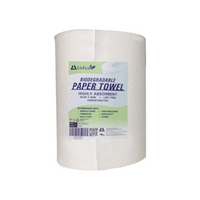 Liv Eco Paper Towel, Biodegradable, 18-19cm x 80 metres, Lint Free, Non Perforated, 16 Rolls/Carton Carton