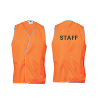 Livingstone High Visibility Safety Vest, Day Use,Customised Print Staff (Back), School Logo (Front), Medium, Orange, Each Each