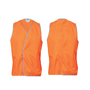 Livingstone High Visibility Safety Vest, Day Use, Large, Orange, Each Each