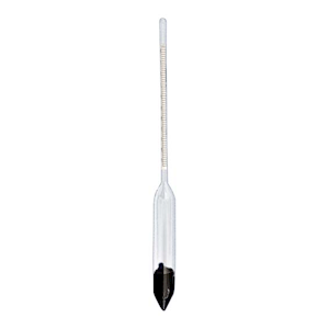 Carlton Specific Gravity Hydrometer, 1.400 to 1.500, 0.002 at 15.6degC, 260mm, Glass, Each 1