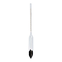 Carlton Specific Gravity Hydrometer, 1.800 to 1.900, 0.002 at 15.6degC, 260mm, Glass, Each 1