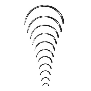 Livingstone Suture Needles, Triangular Cutting 1/2 Circle, Thickness: 0.8mm, Length: 14mm, 12 Needles/Pack Pack