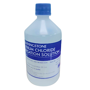 B Braun 0.9 Percent Sodium Chloride Irrigation Solution, 1 Litre Bottle, 6 Bottles/Carton Carton
