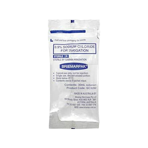 Briemarpak 0.9 Percent Sodium Chloride Irrigation Solution, 30ml Sachet, Each Each