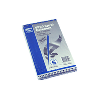 Spicers SP63 Spiral Notebook, 125 x 200mm, 100 Pages, Rules, Each Pack