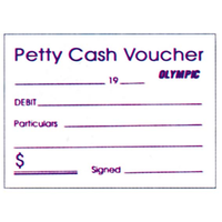 PETTY CASH VOUCHER PAD TUDOR 100X120MM 5/PK Pack