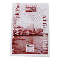 Spicers Olympic Graph Pad, A4, 25 Leaves, 5mm Squares, Each Each
